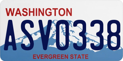 WA license plate ASV0338