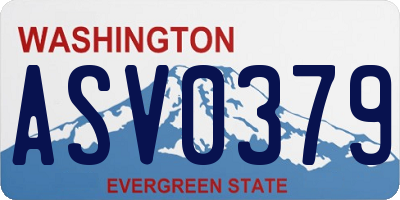 WA license plate ASV0379