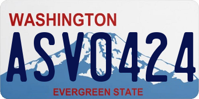 WA license plate ASV0424