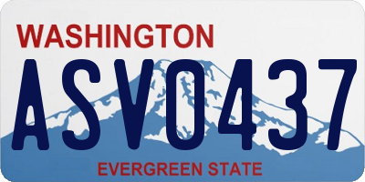 WA license plate ASV0437