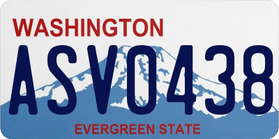 WA license plate ASV0438