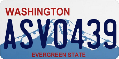 WA license plate ASV0439