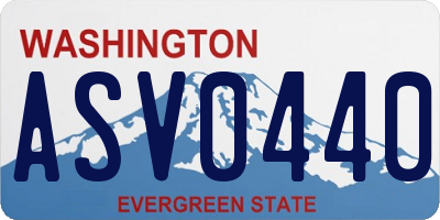 WA license plate ASV0440