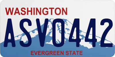WA license plate ASV0442