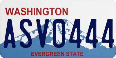 WA license plate ASV0444