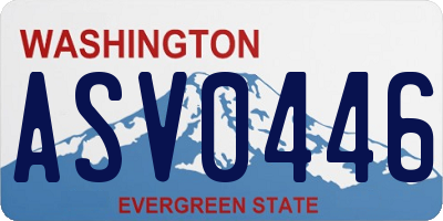 WA license plate ASV0446