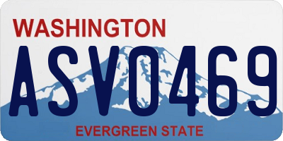 WA license plate ASV0469