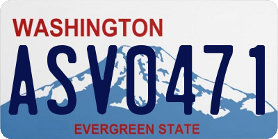 WA license plate ASV0471