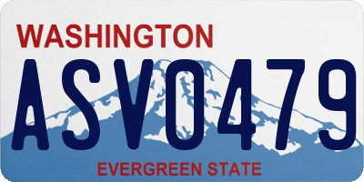WA license plate ASV0479