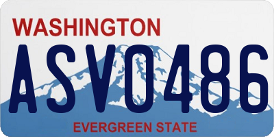 WA license plate ASV0486