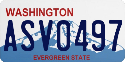 WA license plate ASV0497