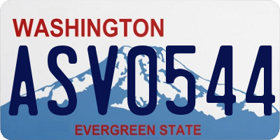 WA license plate ASV0544