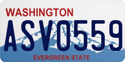 WA license plate ASV0559