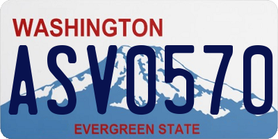WA license plate ASV0570