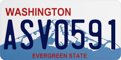 WA license plate ASV0591