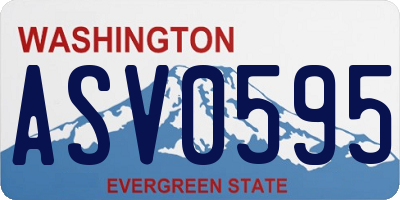 WA license plate ASV0595