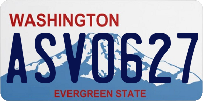 WA license plate ASV0627