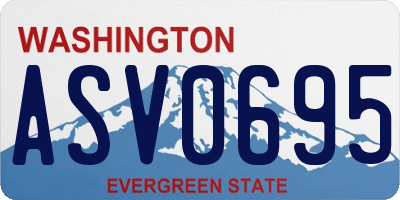 WA license plate ASV0695