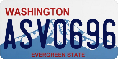 WA license plate ASV0696