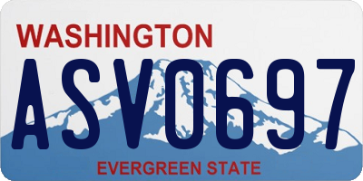 WA license plate ASV0697