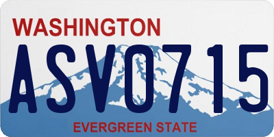 WA license plate ASV0715