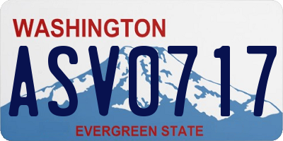 WA license plate ASV0717