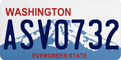 WA license plate ASV0732