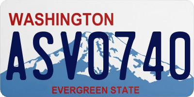 WA license plate ASV0740