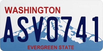 WA license plate ASV0741