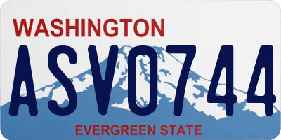 WA license plate ASV0744