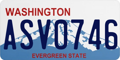 WA license plate ASV0746