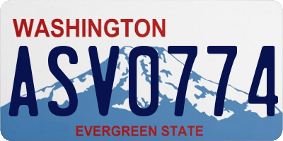 WA license plate ASV0774