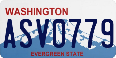 WA license plate ASV0779