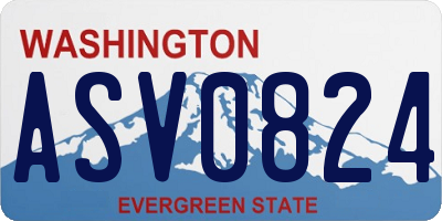 WA license plate ASV0824