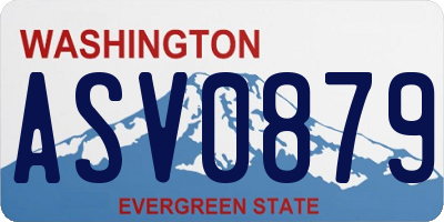 WA license plate ASV0879