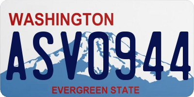 WA license plate ASV0944