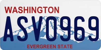 WA license plate ASV0969