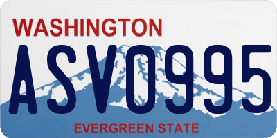 WA license plate ASV0995