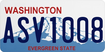 WA license plate ASV1008