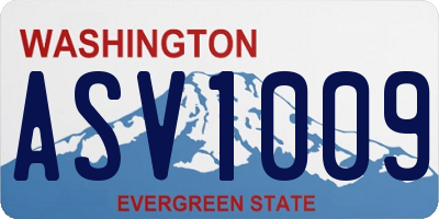 WA license plate ASV1009