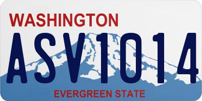 WA license plate ASV1014