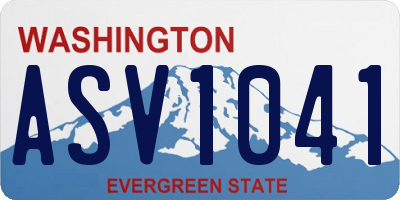 WA license plate ASV1041
