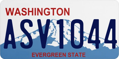 WA license plate ASV1044
