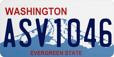 WA license plate ASV1046