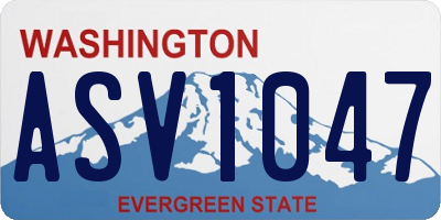 WA license plate ASV1047