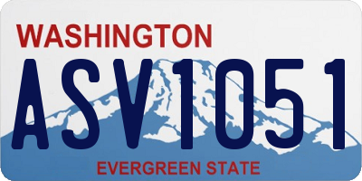 WA license plate ASV1051