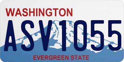 WA license plate ASV1055
