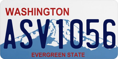 WA license plate ASV1056