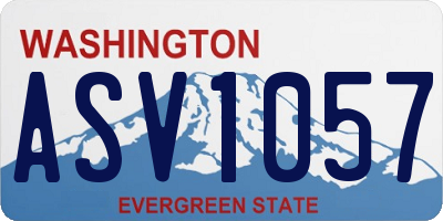 WA license plate ASV1057