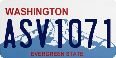 WA license plate ASV1071